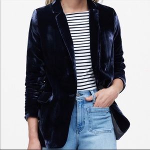 Banana republic blue velvet blazer